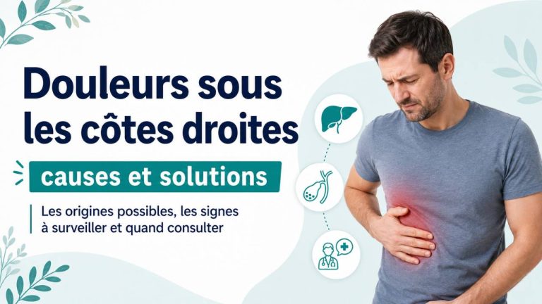 Douleur sous les côtes droites