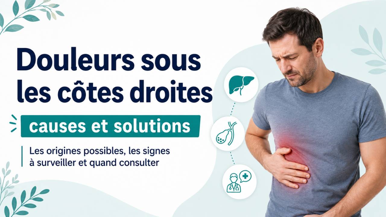 Douleur sous les côtes droites