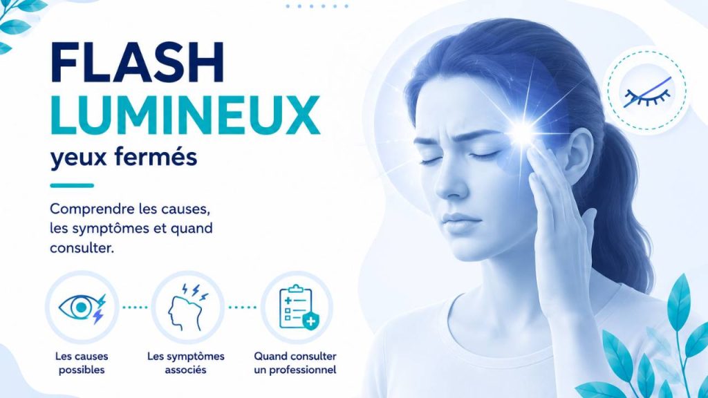 flash lumineux yeux fermés
