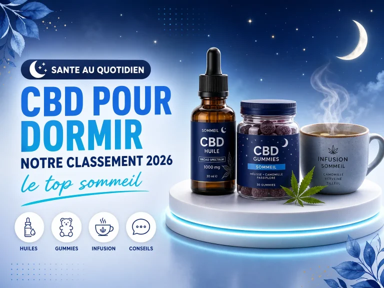 meilleurs produits CBD pour dormir 2026 : huiles, gummies et infusion