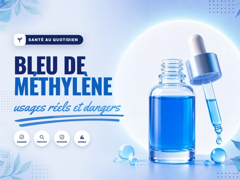 flacon de bleu de méthylène, utilisation et précautions
