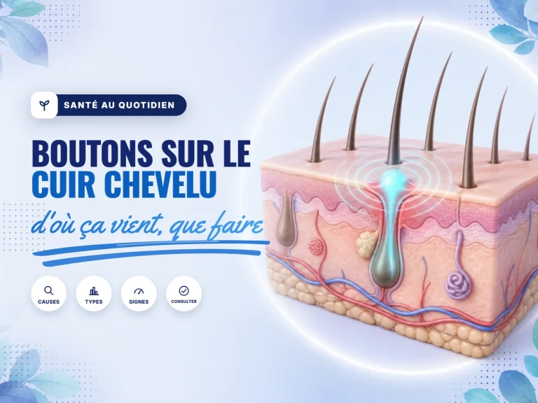 boutons sur le cuir chevelu : causes et solutions