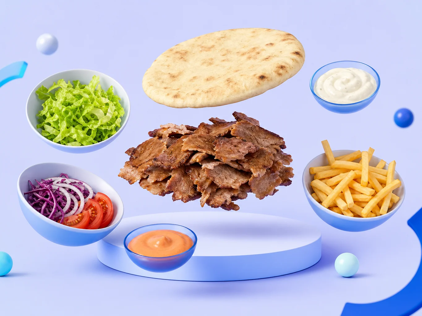 Décompte des calories d'un kebab, ingrédient par ingrédient