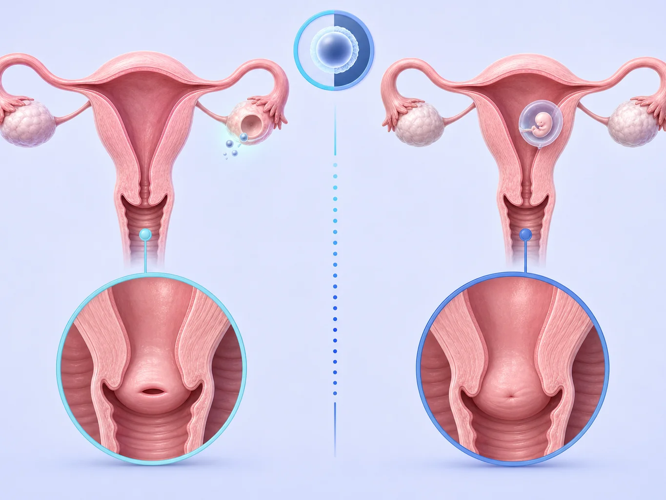 image col utérus début grossesse : comparaison col ovulation et col grossesse