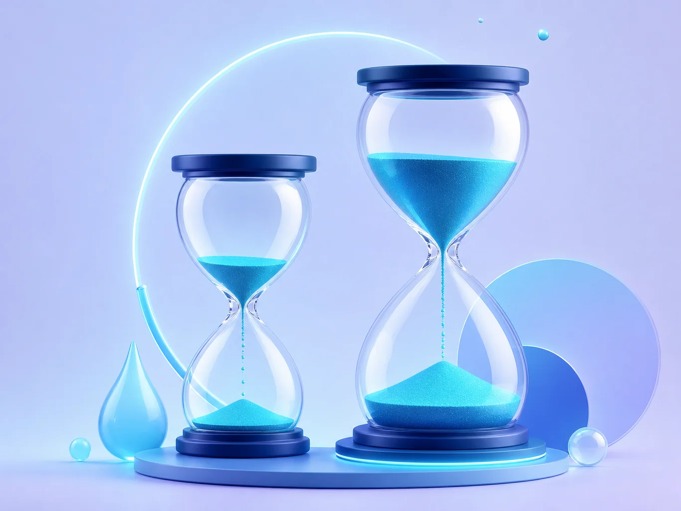 infographie des deux temps de recharge du sperme : volume en heures, spermatozoïde en jours