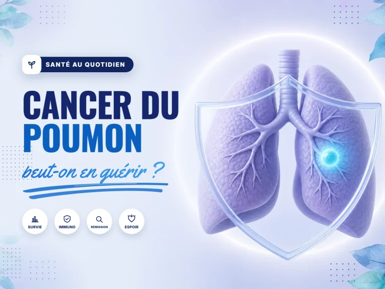 illustration sobre sur la guérison et la rémission d'un cancer du poumon métastasé