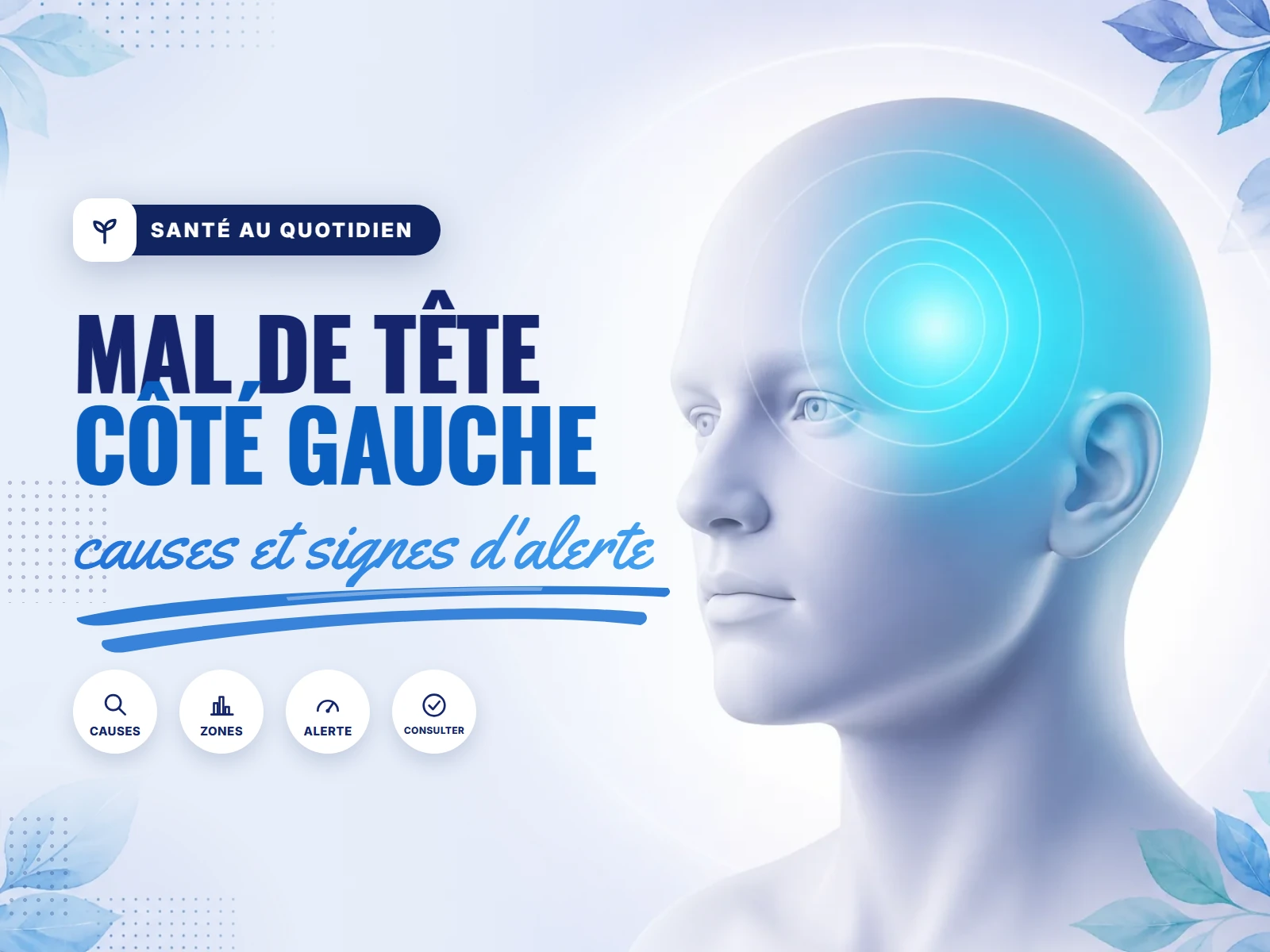 Mal de tête du côté gauche : causes et signification