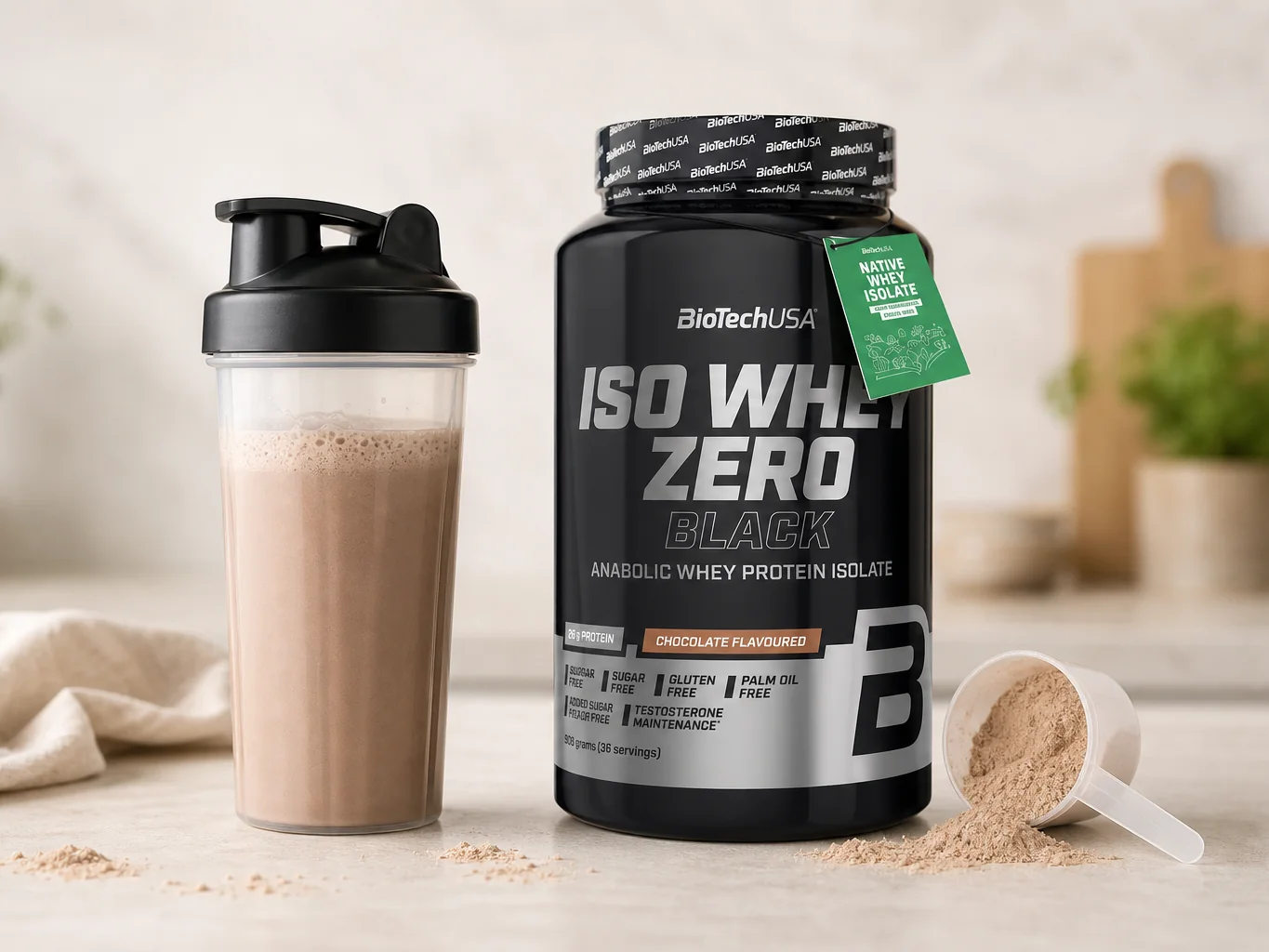 test des produits Biotech USA, whey et créatine au shaker