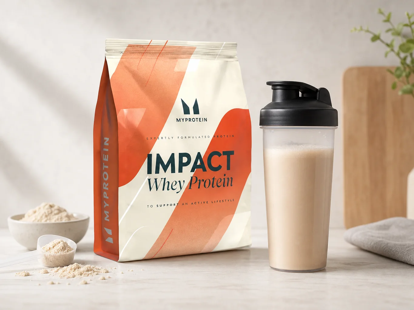 test de la whey Myprotein, texture et préparation au shaker