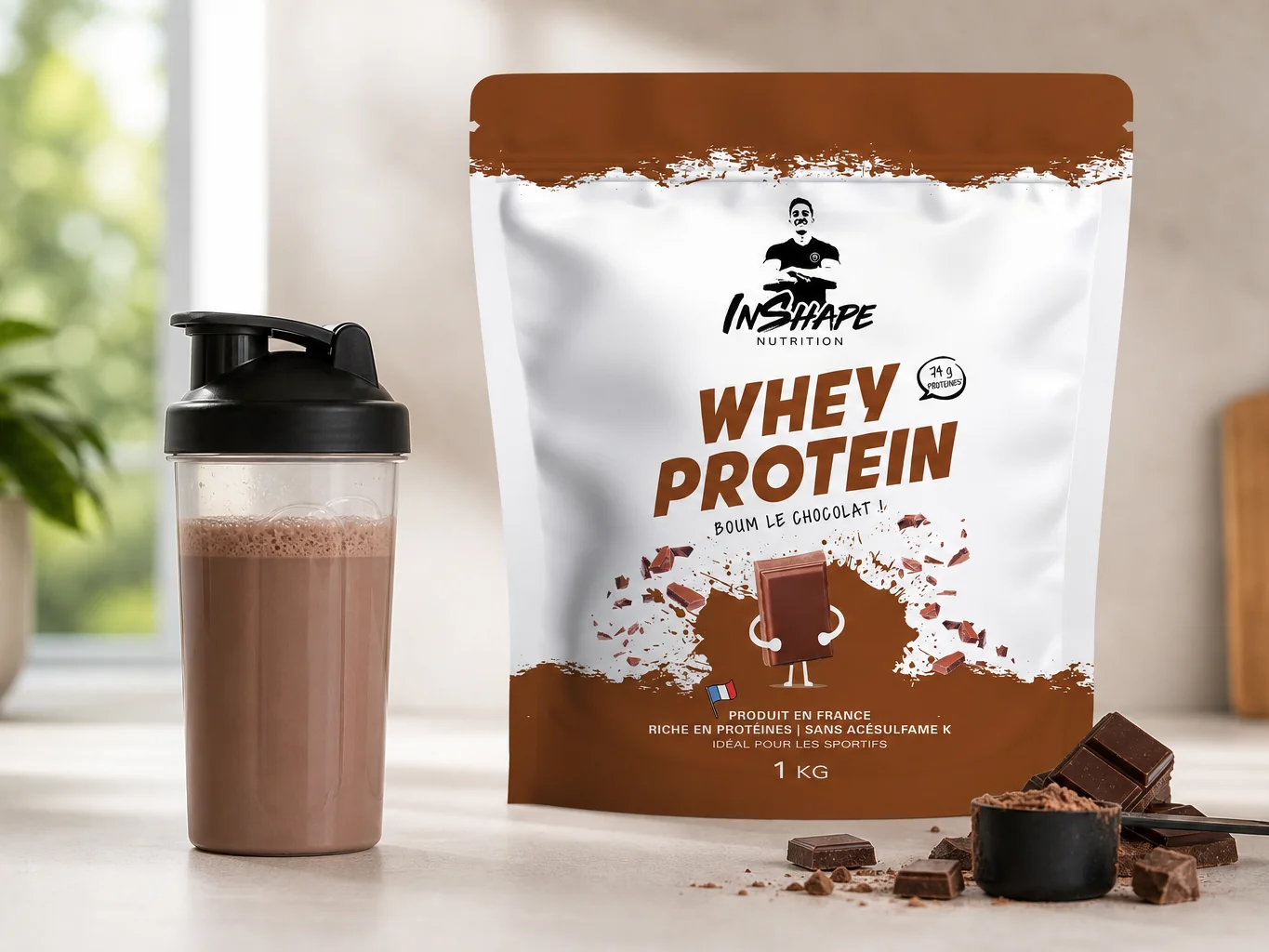 test de la whey Inshape Nutrition au shaker