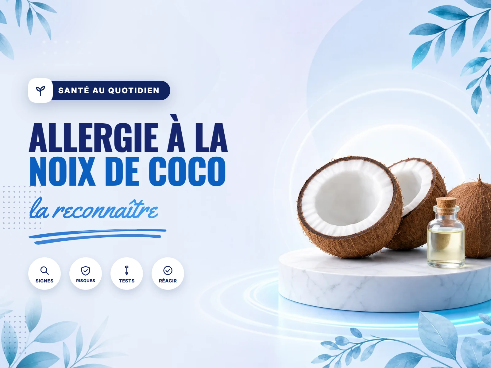 allergie à la noix de coco : symptômes et signes
