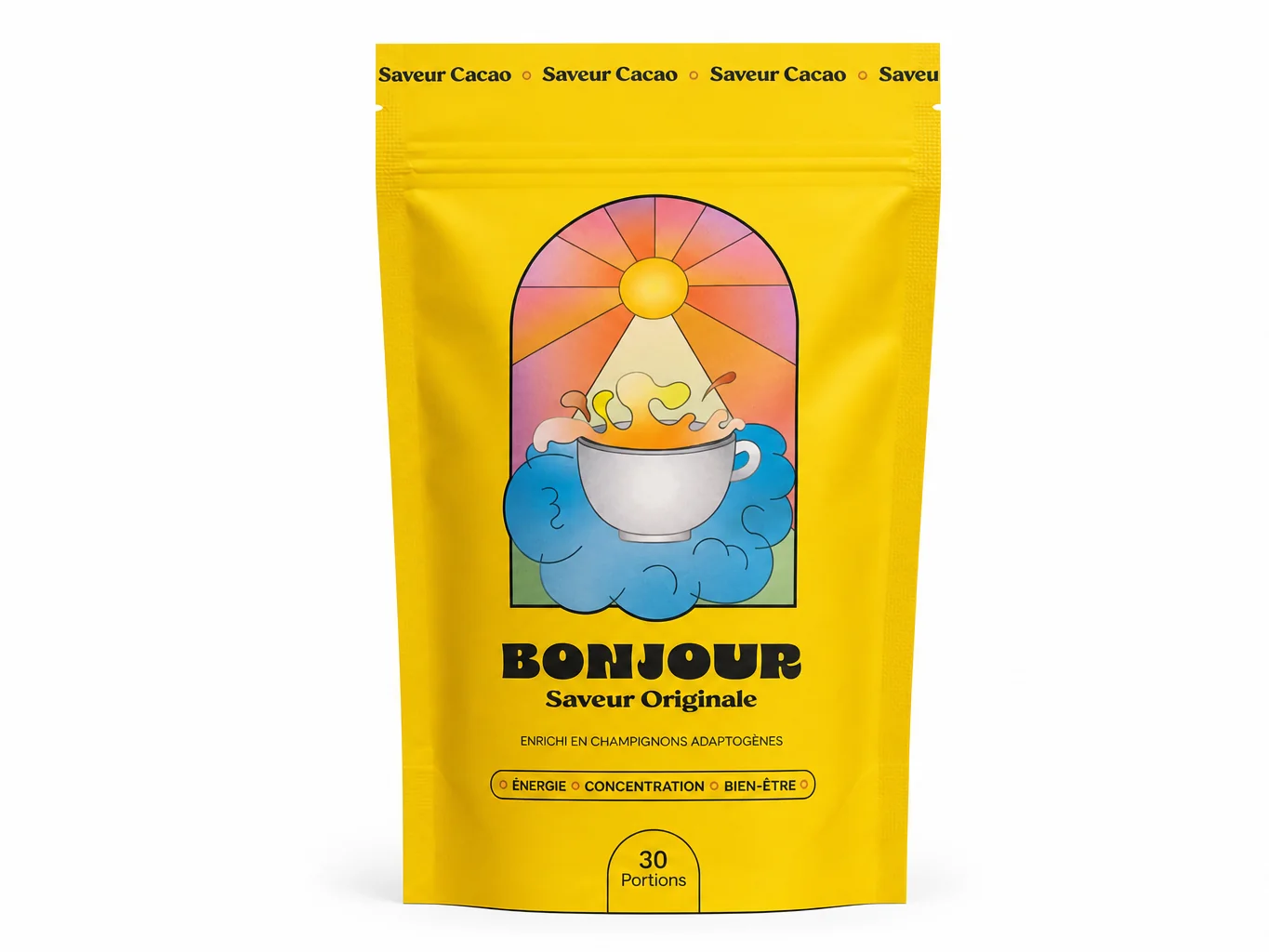Bonjour, café aux champignons adaptogènes