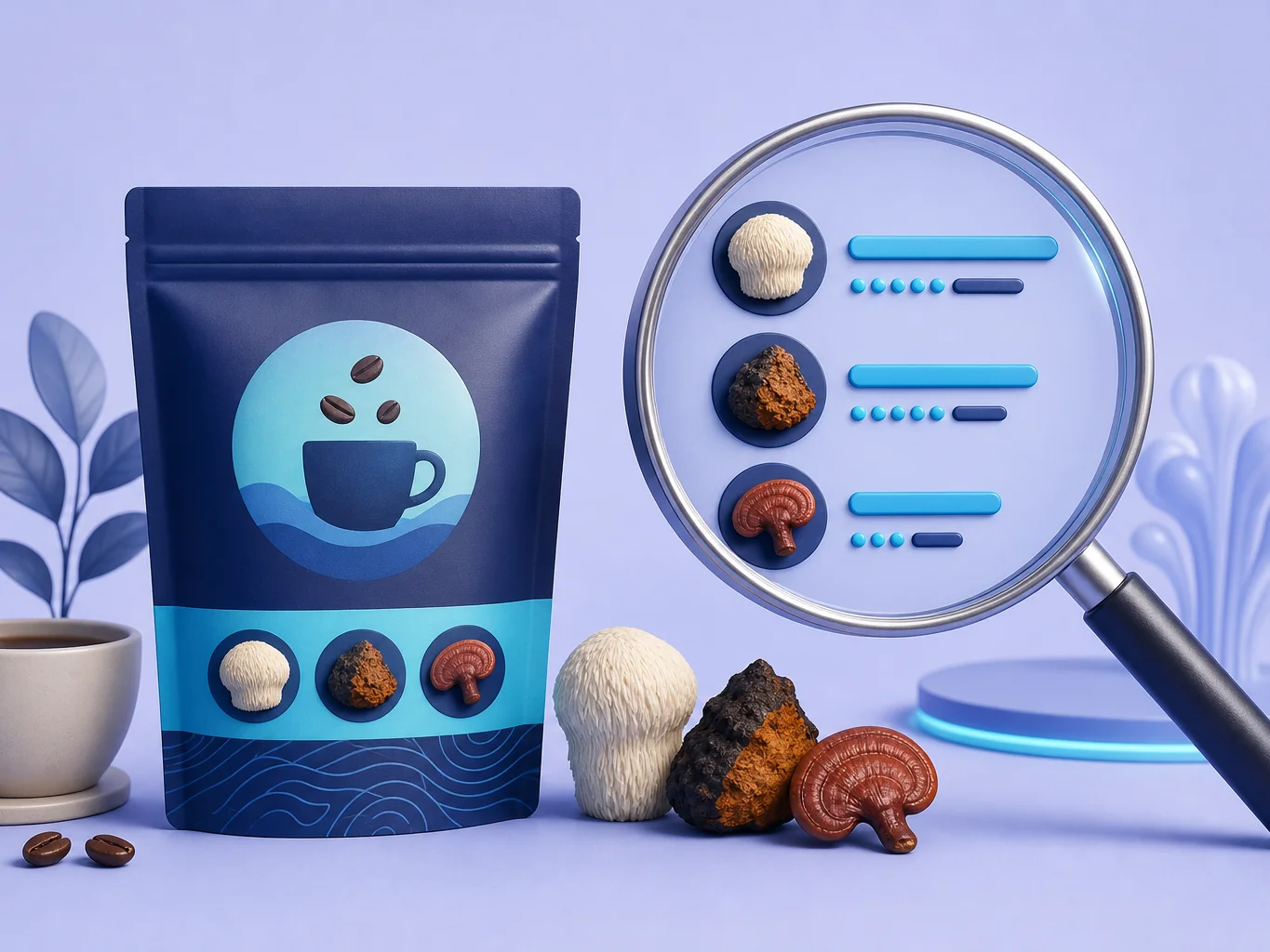 Comment lire les dosages d'un café aux champignons
