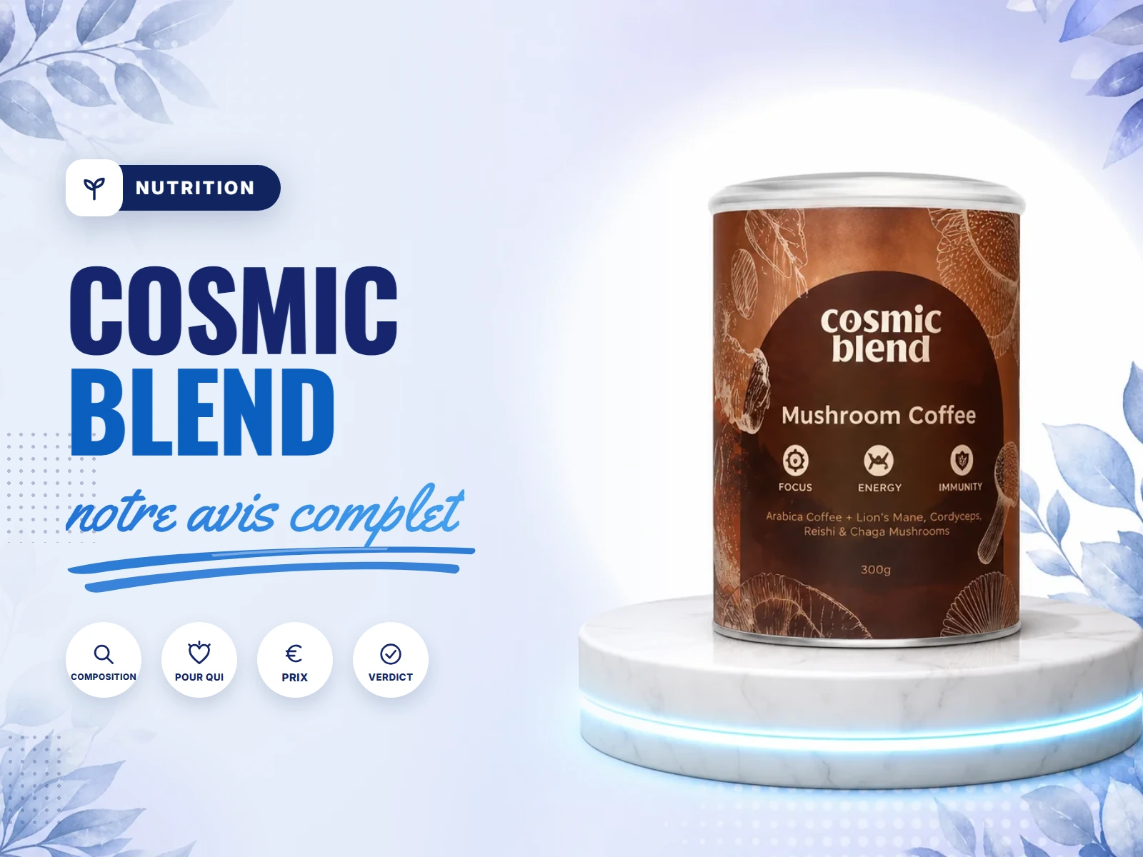 Cosmic Blend avis : le Mushroom Coffee au collagène marin