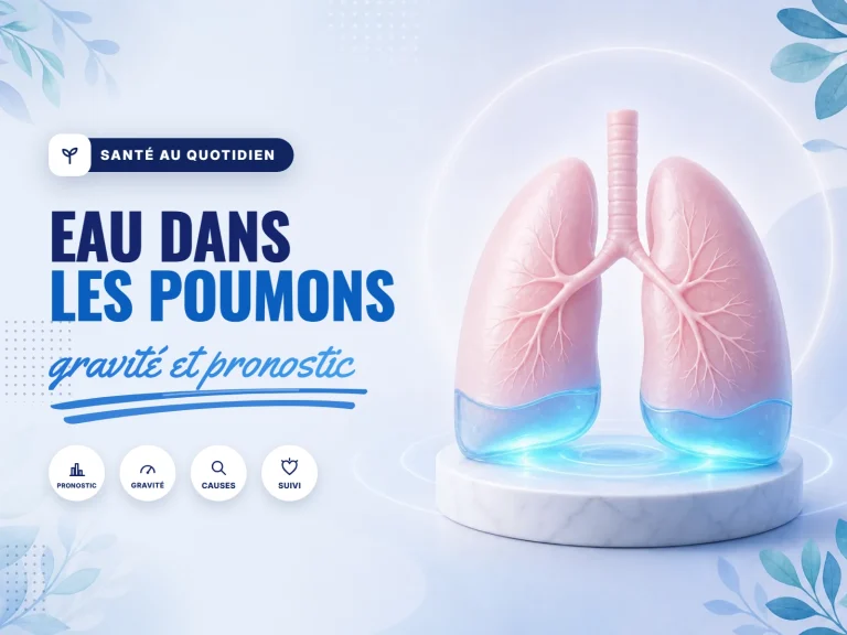 eau dans les poumons et espérance de vie : schéma explicatif