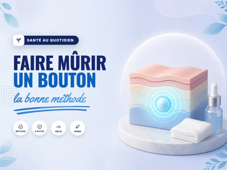 compresse chaude pour faire mûrir un bouton en douceur