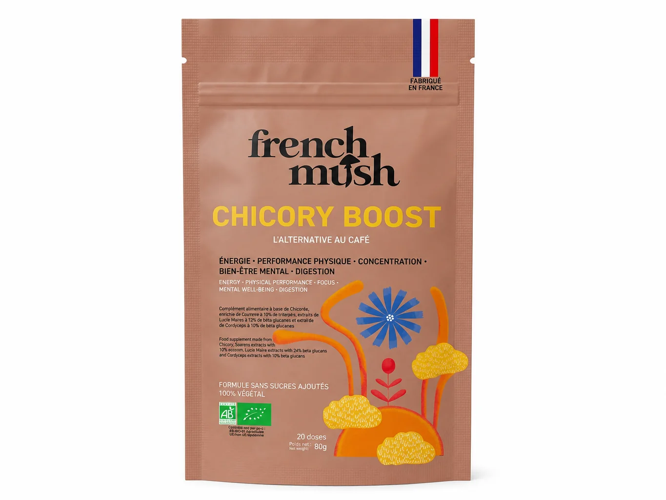 French Mush Coffee Boost, café aux champignons adaptogènes