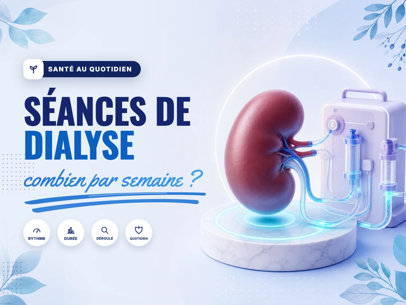 dialyse combien de fois par semaine, calendrier des séances hebdomadaires