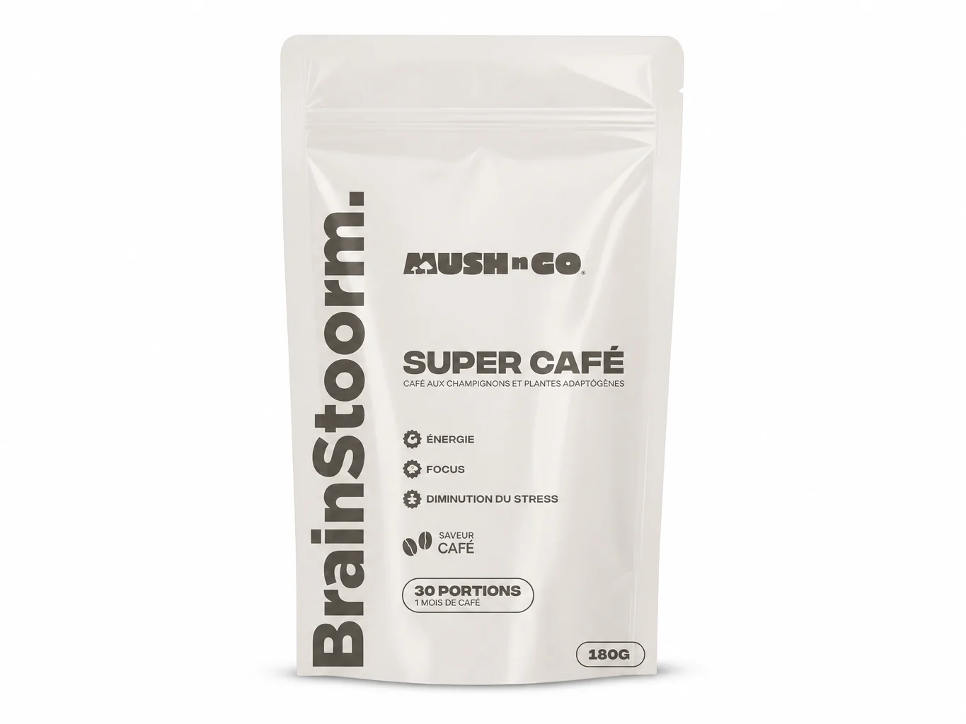 Mush n Go Brainstoorm, café aux champignons adaptogènes
