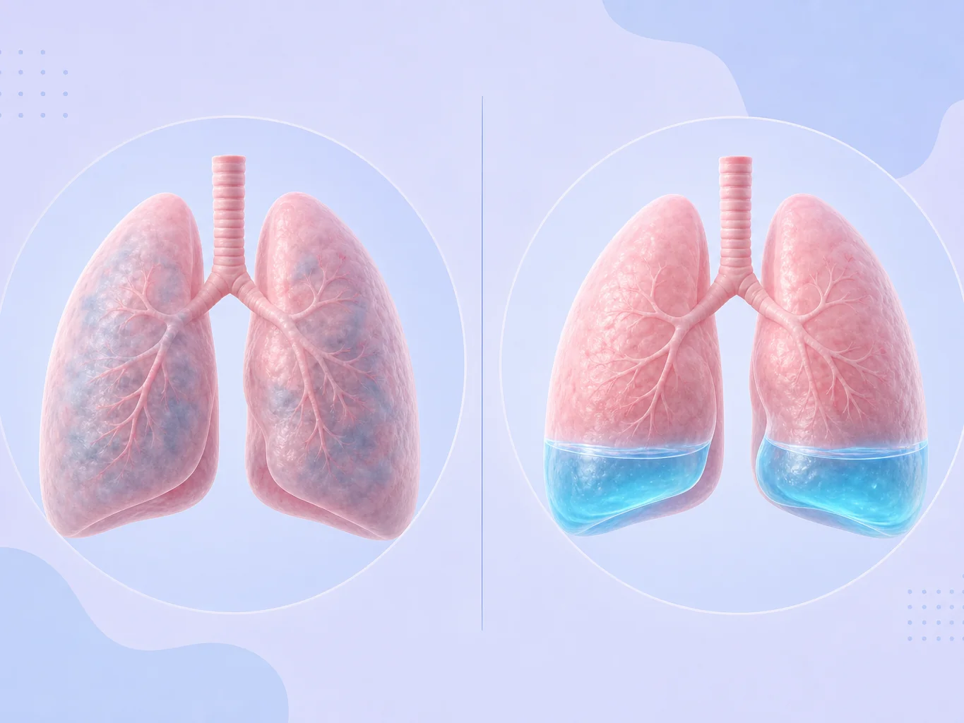différence entre œdème pulmonaire et épanchement pleural